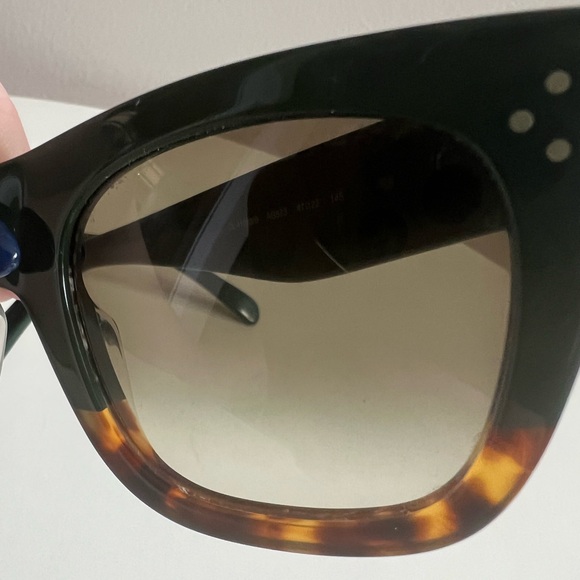 CELINE CAT EYE S004 SUNGLASSES IN ACETATE
DARK GREEN / HAVANA - Picture 6 of 10